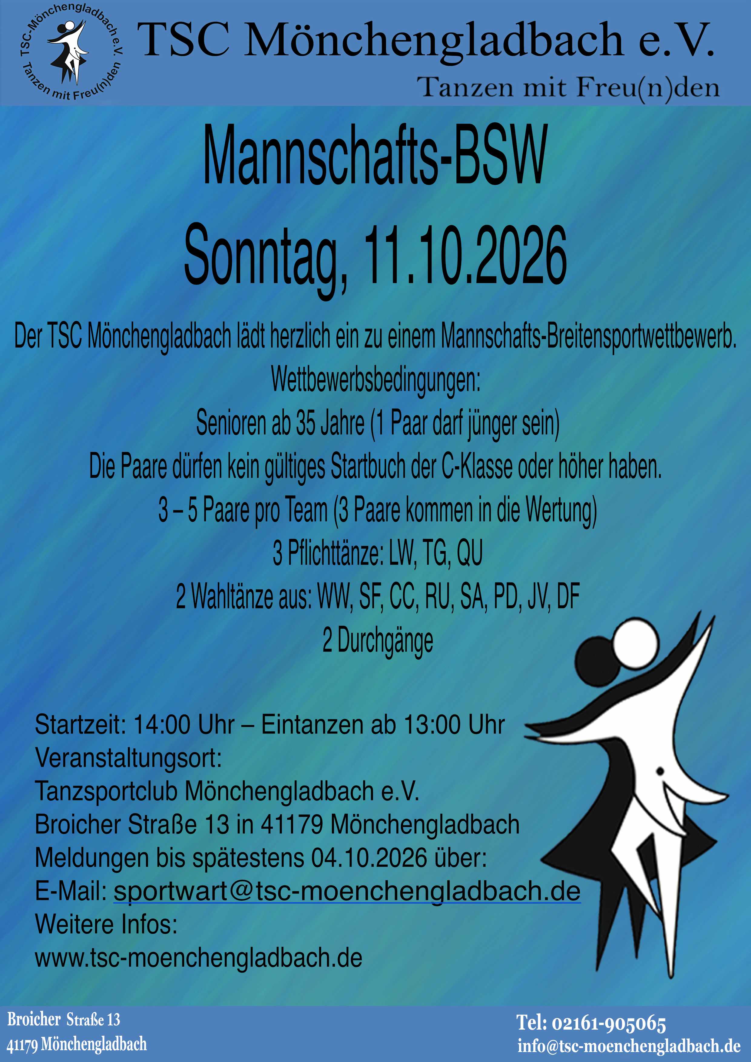 Mannschafts-Breitensportwettbewerb im TSC Mönchengladbach